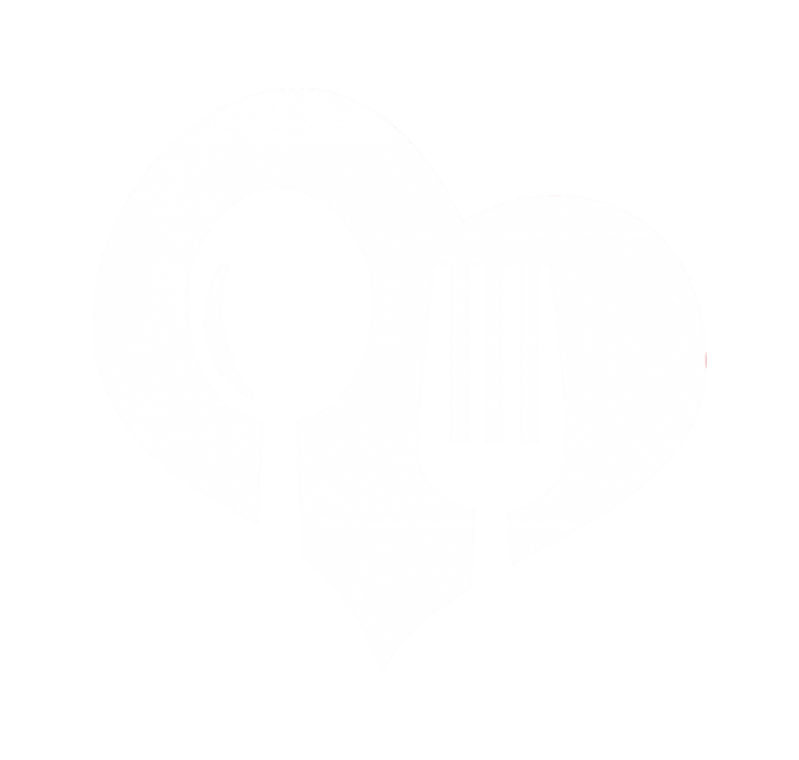 Logo met lepel en vork in een hart